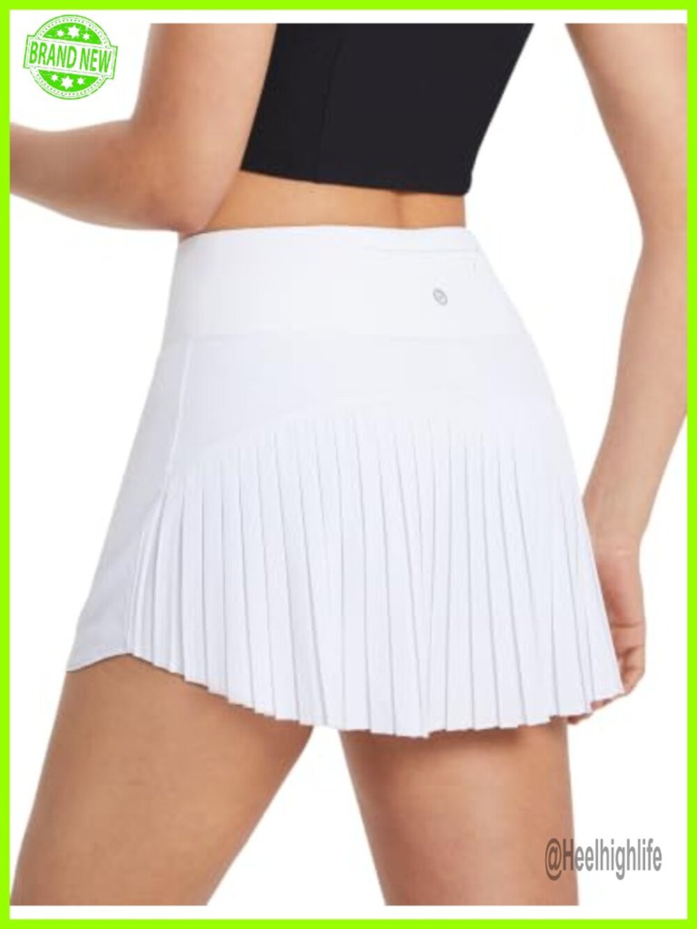 Pleated Tennis Skort with 3 Pockets Tummy Control Golf Skirt